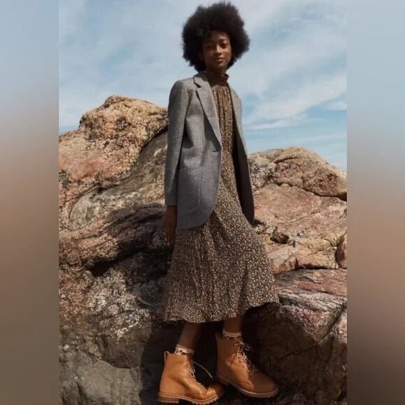 Madewell | Georgette Smocked-Neck Midi Dress | Folktale Paisley | SZ Small | NWT - Picture 3 of 10